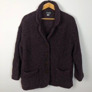 Eileen Fisher Berber Textured Pebbled Woolblend Jacket Cardigan